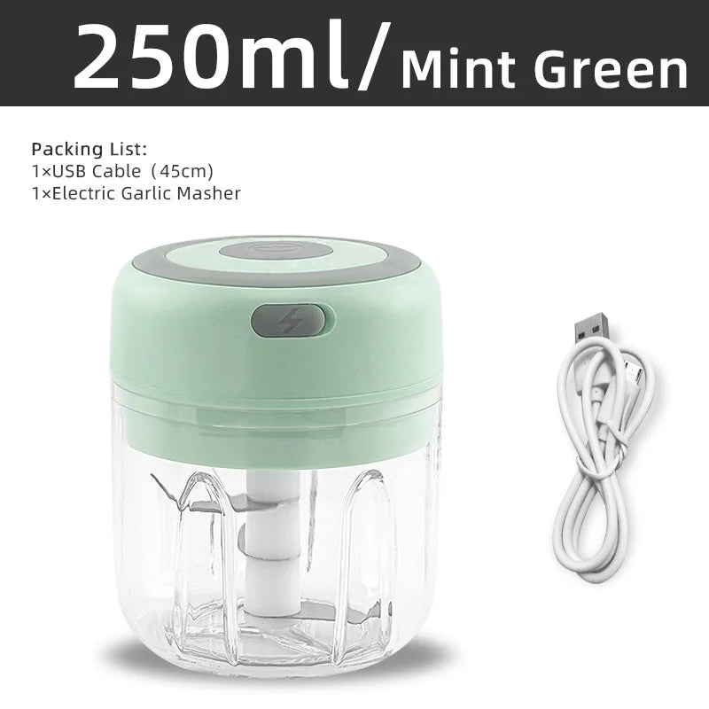 Electric Kitchen Food Chopper Mini Garlic Masher Crusher USB Portable Meat Grinder Vegetable Chopper for Kitchen Gadgets