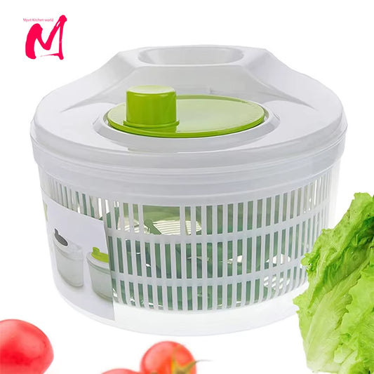 Salad Spinner Lettuce Greens Washer Dryer Drainer Crisper Strainer for Washing Drying Leafy Vegetables Kitchen Tools